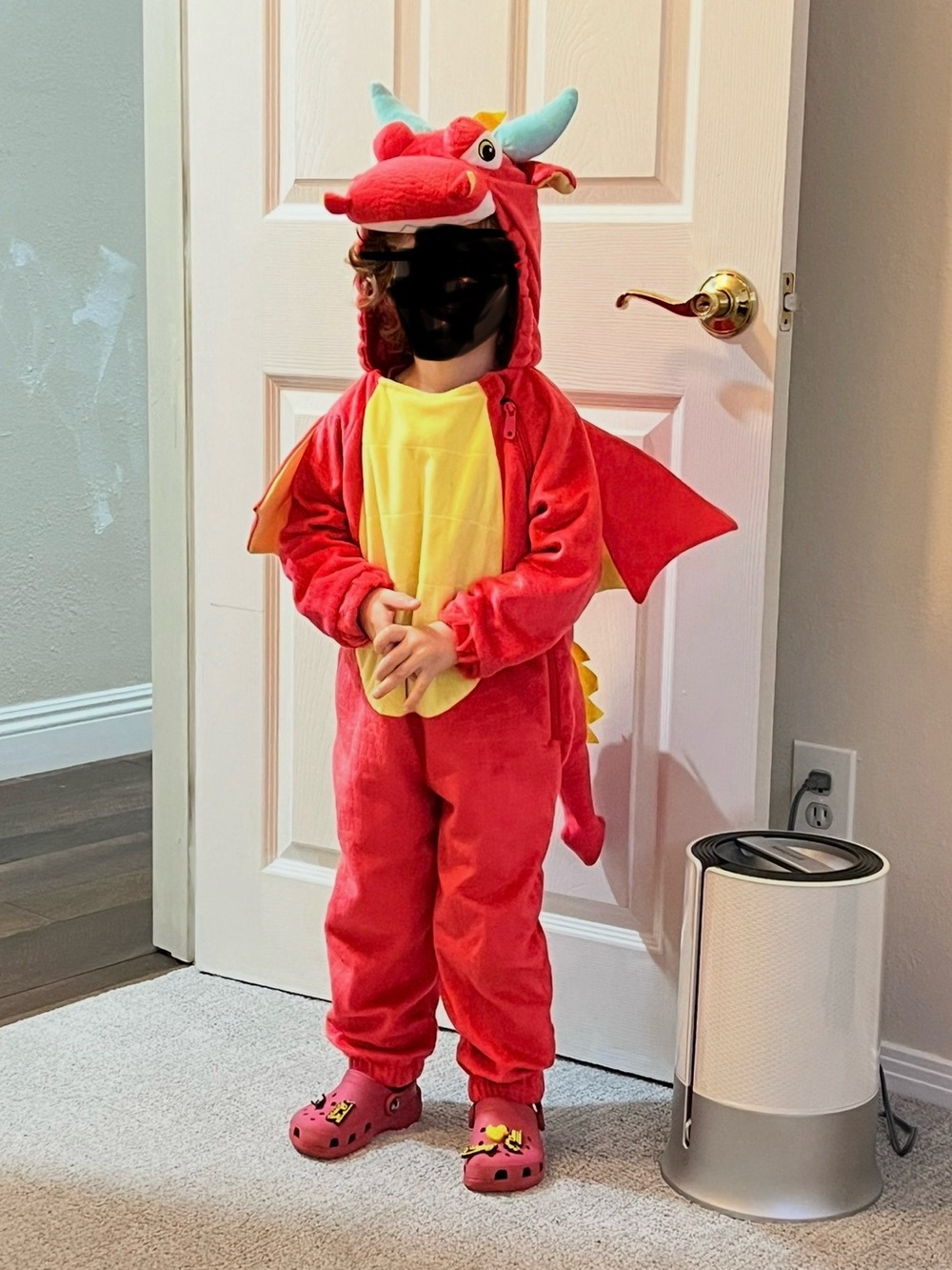 Kids Red Dragon Costume with Yellow Belly - size 3T worn once